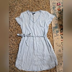 Silver brand mini dress. Size large but fits as medium, jean colored.